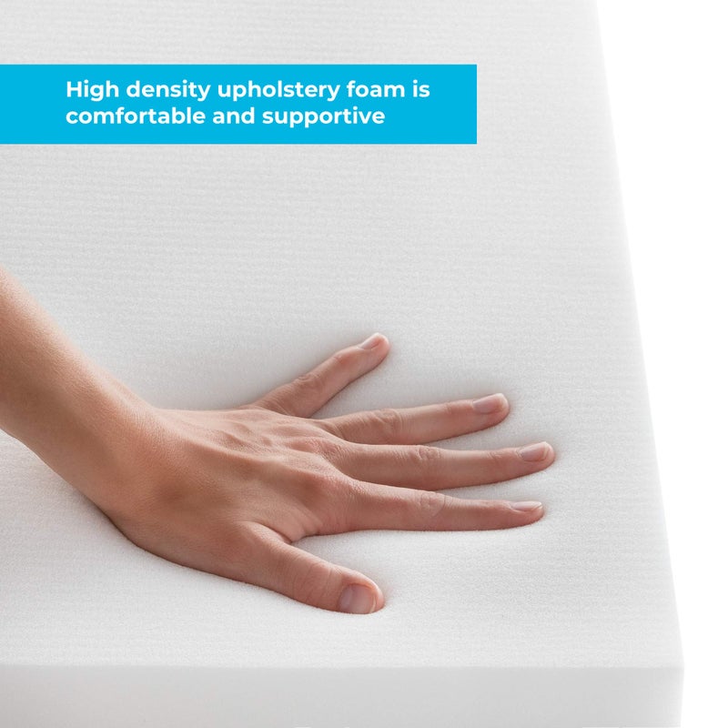 Linenspa High Density Cushion Craft Foam - Perfect for Chairs, Sofas, Headboards, and DIY Projects, 1" x 24" x 72", White - Image 2